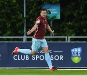 11 June 2021; Jake Hegarty of Cobh Ramblers celebrates after scoring the second goal against UCD during the SSE Airtricity League First Division match between UCD and Cobh Ramblers at UCD Bowl in Dublin. Photo by Matt Browne/Sportsfile