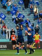 11 June 2021; Scott Fardy, left, and Michael Bent of Leinster leave the field during the Guinness PRO14 match between Leinster and Dragons at the RDS Arena in Dublin. Photo by Harry Murphy/Sportsfile