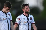 11 June 2021; Sam Stanton, right, and Daniel Kelly of Dundalk leave the pitch after their side's defeat in the SSE Airtricity League Premier Division match between Dundalk and Waterford at Oriel Park in Dundalk, Louth. Photo by Piaras Ó Mídheach/Sportsfile