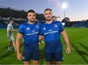 11 June 2021; Cian Kelleher, left, and Rónan Kelleher of Leinster after the Guinness PRO14 match between Leinster v Dragons at RDS Arena in Dublin. The game is one of the first of a number of pilot sports events over the coming weeks which are implementing guidelines set out by the Irish government to allow for the safe return of spectators to sporting events. Photo by Ramsey Cardy/Sportsfile