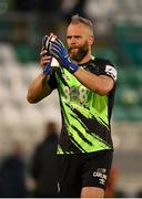 11 June 2021; Shamrock Rovers goalkeeper Alan Mannus following the SSE Airtricity League Premier Division match between Shamrock Rovers and Finn Harps at Tallaght Stadium in Dublin. The game is one of the first of a number of pilot sports events over the coming weeks which are implementing guidelines set out by the Irish government to allow for the safe return of spectators to sporting events. Photo by Stephen McCarthy/Sportsfile