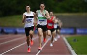 12 June 2021; Cillian Kirwan of Raheny Shamrock AC, Dublin, 517, on his way to winning the Senior Men's 800m, ahead of Louis O'Loughlin of Donore Harriers, Dublin, who finished second, during day one of the AAI Games & Combined Events Championships at Morton Stadium in Santry, Dublin. Photo by Sam Barnes/Sportsfile