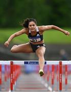 12 June 2021; Kate Doherty of Dundrum South Dublin AC competing in the Senior Women's 110m Hurdles event during day one of the AAI Games & Combined Events Championships at Morton Stadium in Santry, Dublin. Photo by Sam Barnes/Sportsfile
