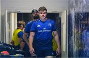 11 June 2021; Leinster captain Garry Ringrose leads his side out prior to the Guinness PRO14 match between Leinster and Dragons at the RDS Arena in Dublin. Photo by Ramsey Cardy/Sportsfile