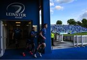 11 June 2021; Jamison Gibson-Park and Rory O'Loughlin of Leinster prior to the Guinness PRO14 match between Leinster and Dragons at the RDS Arena in Dublin. Photo by Ramsey Cardy/Sportsfile