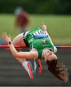 12 June 2021; Elizabeth Morland of Cushinstown AC, Meath, competing in the High Jump event of the Senior Heptathlon during day one of the AAI Games & Combined Events Championships Day 1 at Morton Stadium in Santry, Dublin. Photo by Sam Barnes/Sportsfile