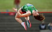 12 June 2021; Elizabeth Morland of Cushinstown AC, Meath, competing in the High Jump event of the Senior Heptathlon during day one of the AAI Games & Combined Events Championships at Morton Stadium in Santry, Dublin. Photo by Sam Barnes/Sportsfile
