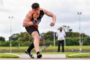 12 June 2021; Sean Carolan of Nenagh Olympic AC, Tipperary, competing in the Shot Put event of the Senior Decathlon during day one of the AAI Games & Combined Events Championships at Morton Stadium in Santry, Dublin. Photo by Sam Barnes/Sportsfile