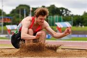 12 June 2021; Joshua Knox of City of Lisburn AC, Down, competing in the Senior Men's Triple Jump during day one of the AAI Games & Combined Events Championships at Morton Stadium in Santry, Dublin. Photo by Sam Barnes/Sportsfile