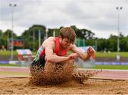 12 June 2021; Joshua Knox of City of Lisburn AC, Down, competing in the Senior Men's Triple Jump during day one of the AAI Games & Combined Events Championships at Morton Stadium in Santry, Dublin. Photo by Sam Barnes/Sportsfile