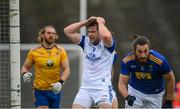 12 June 2021; Thomas Galligan of Cavan reacts to a missed opportunity on goal during the Allianz Football League Division 3 Relegation play-off match between Cavan and Wicklow at Páirc Tailteann in Navan, Meath. Photo by Stephen McCarthy/Sportsfile