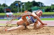 12 June 2021; Saragh Buggy of St Abbans AC, Laois, competing in the Senior Women's Triple Jump during day one of the AAI Games & Combined Events Championships at Morton Stadium in Santry, Dublin. Photo by Sam Barnes/Sportsfile