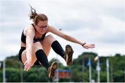 12 June 2021; Aisling Machugh of Naas AC, Kildare, competing in the Senior Women's Triple Jump during day one of the AAI Games & Combined Events Championships at Morton Stadium in Santry, Dublin. Photo by Sam Barnes/Sportsfile