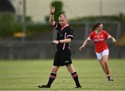 12 June 2021; Referee Garryowen McMahon during the Lidl Ladies National Football League Division 1 semi-final match between Donegal and Cork at Tuam Stadium in Galway. Photo by Harry Murphy/Sportsfile