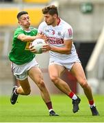 12 June 2021; Paul Walsh of Cork in action against Ronan O'Toole of Westmeath during the Allianz Football League Division 2 Relegation play-off match between Cork and Westmeath at Páirc Uí Chaoimh in Cork. Photo by Eóin Noonan/Sportsfile