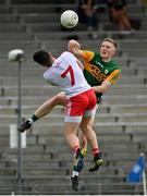 12 June 2021; Jason Foley of Kerry gets to the ball ahead of Liam Rafferty of Tyrone during the Allianz Football League Division 1 semi-final match between Kerry and Tyrone at Fitzgerald Stadium in Killarney, Kerry. Photo by Brendan Moran/Sportsfile