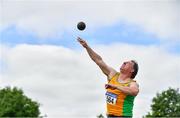 12 June 2021; Ronan McKenna of Glaslough Harriers AC, Monaghan, competing in the Senior Men's Shot Put during day one of the AAI Games & Combined Events Championships at Morton Stadium in Santry, Dublin. Photo by Sam Barnes/Sportsfile