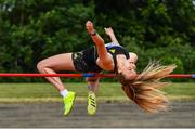 12 June 2021; Sommer Lecky of Finn Valley AC, Donegal, competing in the Senior Women's High Jump during day one of the AAI Games & Combined Events Championships at Morton Stadium in Santry, Dublin. Photo by Sam Barnes/Sportsfile
