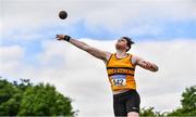 12 June 2021; Ryan Duggan of Leevale AC, Cork, competing in the Senior Men's Shot Put during day one of the AAI Games & Combined Events Championships at Morton Stadium in Santry, Dublin. Photo by Sam Barnes/Sportsfile