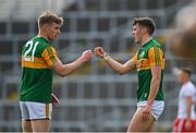 12 June 2021; Tommy Walsh, left, and David Clifford of Kerry fist bump after the Allianz Football League Division 1 semi-final match between Kerry and Tyrone at Fitzgerald Stadium in Killarney, Kerry. Photo by Brendan Moran/Sportsfile
