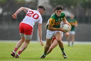 12 June 2021; Paul O'Shea of Kerry in action against Richard Donnelly of Tyrone during the Allianz Football League Division 1 semi-final match between Kerry and Tyrone at Fitzgerald Stadium in Killarney, Kerry. Photo by Brendan Moran/Sportsfile