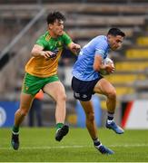 12 June 2021; Niall Scully of Dublin in action against Michael Langan of Donegal during the Allianz Football League Division 1 semi-final match between Donegal and Dublin at Kingspan Breffni Park in Cavan. Photo by Ray McManus/Sportsfile