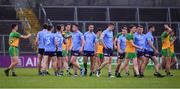 12 June 2021; Dublin and Donegal players after the Allianz Football League Division 1 semi-final match between Donegal and Dublin at Kingspan Breffni Park in Cavan. Photo by Ray McManus/Sportsfile