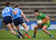 12 June 2021; Brendan McCole of Donegal in action against Tom Lahiff, left, and Seán Bugler of Dublin during the Allianz Football League Division 1 semi-final match between Donegal and Dublin at Kingspan Breffni Park in Cavan. Photo by Stephen McCarthy/Sportsfile