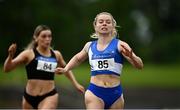 13 June 2021; Molly Scott of St Laurence O'Toole AC, Carlow, right, on her way to winning the Senior Women's 100m, ahead of Lauren Roy of City of Lisburn AC, Down, during day two of the AAI Games & Combined Events Championships at Morton Stadium in Santry, Dublin. Photo by Sam Barnes/Sportsfile