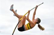 13 June 2021; Una Brice of Leevale AC, Cork, competing in the Senior Women's Pole Vault  during day two of the AAI Games & Combined Events Championships at Morton Stadium in Santry, Dublin. Photo by Sam Barnes/Sportsfile