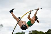 13 June 2021; Ciara Hickey of Blarney/Inniscara AC, Cork, competing in the Senior Women's Pole Vault during day two of the AAI Games & Combined Events Championships at Morton Stadium in Santry, Dublin. Photo by Sam Barnes/Sportsfile