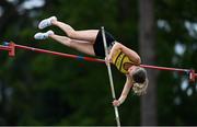13 June 2021; Una Brice of Leevale AC, Cork, competing in the Senior Women's Pole Vault during day two of the AAI Games & Combined Events Championships at Morton Stadium in Santry, Dublin. Photo by Sam Barnes/Sportsfile