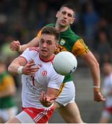 12 June 2021; Liam Rafferty of Tyrone in action against Paul Geaney of Kerry during the Allianz Football League Division 1 semi-final match between Kerry and Tyrone at Fitzgerald Stadium in Killarney, Kerry. Photo by Brendan Moran/Sportsfile