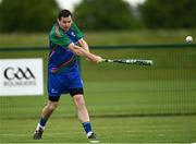 13 June 2021; Jay Malone of Glynn Barntown bats during the 2020 Men’s Senior Rounders Final match between Carrickmacross and Glynn Barntown at the GAA centre of Excellence in Abbotstown, Dublin. Photo by Harry Murphy/Sportsfile