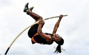 13 June 2021; Rolus Olusa of Clonliffe Harriers AC, Dublin, competing in the Pole Vault event of the Senior Decathlon during day two of the AAI Games & Combined Events Championships at Morton Stadium in Santry, Dublin. Photo by Sam Barnes/Sportsfile