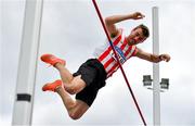 13 June 2021; Shane Aston of Trim AC, Meath, competing in the Pole Vault event of the Senior Decathlon during day two of the AAI Games & Combined Events Championships at Morton Stadium in Santry, Dublin. Photo by Sam Barnes/Sportsfile