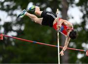 13 June 2021; Michael Bowler of Enniscorthy AC, Wexford, competing in the Pole Vault event of the Senior Decathlon during day two of the AAI Games & Combined Events Championships at Morton Stadium in Santry, Dublin. Photo by Sam Barnes/Sportsfile