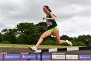 13 June 2021; Eilish Flanagan of Adams State University on her way to winning the Senior Women's 3000m Steeplechase during day two of the AAI Games & Combined Events Championships at Morton Stadium in Santry, Dublin. Photo by Sam Barnes/Sportsfile