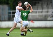 13 June 2021; Aaron Masterson of Kildare in action against Pádraic Harnan of Meath during the Allianz Football League Division 2 semi-final match between Kildare and Meath at St Conleth's Park in Newbridge, Kildare. Photo by Piaras Ó Mídheach/Sportsfile