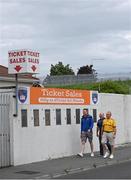 13 June 2021; Roscommon supporters arrive prior to the Allianz Football League Division 1 Relegation play-off match between Armagh and Roscommon at Athletic Grounds in Armagh. Photo by Ramsey Cardy/Sportsfile