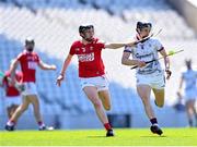 13 June 2021; Sean Loftus of Galway in action against Ger Millerick of Cork during the Allianz Hurling League Division 1 Group A Round 5 match between Cork and Galway at Páirc Ui Chaoimh in Cork. Photo by Eóin Noonan/Sportsfile