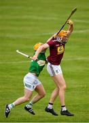 13 June 2021; Niall Mitchell of Westmeath in action against Brian O’Grady of Limerick during the Allianz Hurling League Division 1 Group A Round 5 match between Westmeath and Limerick at TEG Cusack Park in Mullingar, Westmeath. Photo by Seb Daly/Sportsfile