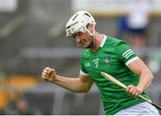 13 June 2021; Kyle Hayes of Limerick celebrates after scoring his side's first goal during the Allianz Hurling League Division 1 Group A Round 5 match between Westmeath and Limerick at TEG Cusack Park in Mullingar, Westmeath. Photo by Seb Daly/Sportsfile