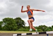 13 June 2021; Emma O'Brien of Sli Cualann AC, Wicklow, competing in the Senior Women's 3000m Steeplechase during day two of the AAI Games & Combined Events Championships at Morton Stadium in Santry, Dublin. Photo by Sam Barnes/Sportsfile