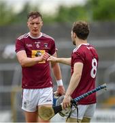 13 June 2021; Tommy Doyle, left, and Cormac Boyle of Westmeath following thier side's defeat to Limerick in the Allianz Hurling League Division 1 Group A Round 5 match at TEG Cusack Park in Mullingar, Westmeath. Photo by Seb Daly/Sportsfile