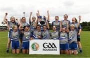 13 June 2021; Breaffy players celebrate with the trophy after the Ladies Senior Rounders Final 2020 match between Breaffy and Glynn Barntown at GAA centre of Excellence, National Sports Campus in Abbotstown, Dublin. Photo by Harry Murphy/Sportsfile