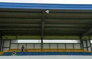 13 June 2021; Supporters sit socially distanced in the main stand during the Allianz Football League Division 2 semi-final match between Clare and Mayo at Cusack Park in Ennis, Clare. Photo by Brendan Moran/Sportsfile