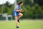13 June 2021; Laura Williams of Breaffy celebrates during the Ladies Senior Rounders Final 2020 match between Breaffy and Glynn Barntown at GAA centre of Excellence, National Sports Campus in Abbotstown, Dublin. Photo by Harry Murphy/Sportsfile