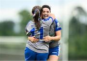 13 June 2021; Grainne Gavin, right, and Avril Gyne of Breaffy celebrate during the Ladies Senior Rounders Final 2020 match between Breaffy and Glynn Barntown at GAA centre of Excellence, National Sports Campus in Abbotstown, Dublin. Photo by Harry Murphy/Sportsfile