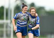 13 June 2021; Katie Kenny and Majella Haverty of Breaffy celebrate after the Ladies Senior Rounders Final 2020 match between Breaffy and Glynn Barntown at GAA centre of Excellence, National Sports Campus in Abbotstown, Dublin. Photo by Harry Murphy/Sportsfile